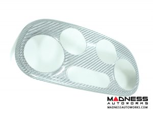 FIAT 500 Temperature Control Panel - White Candy Carbon Fiber